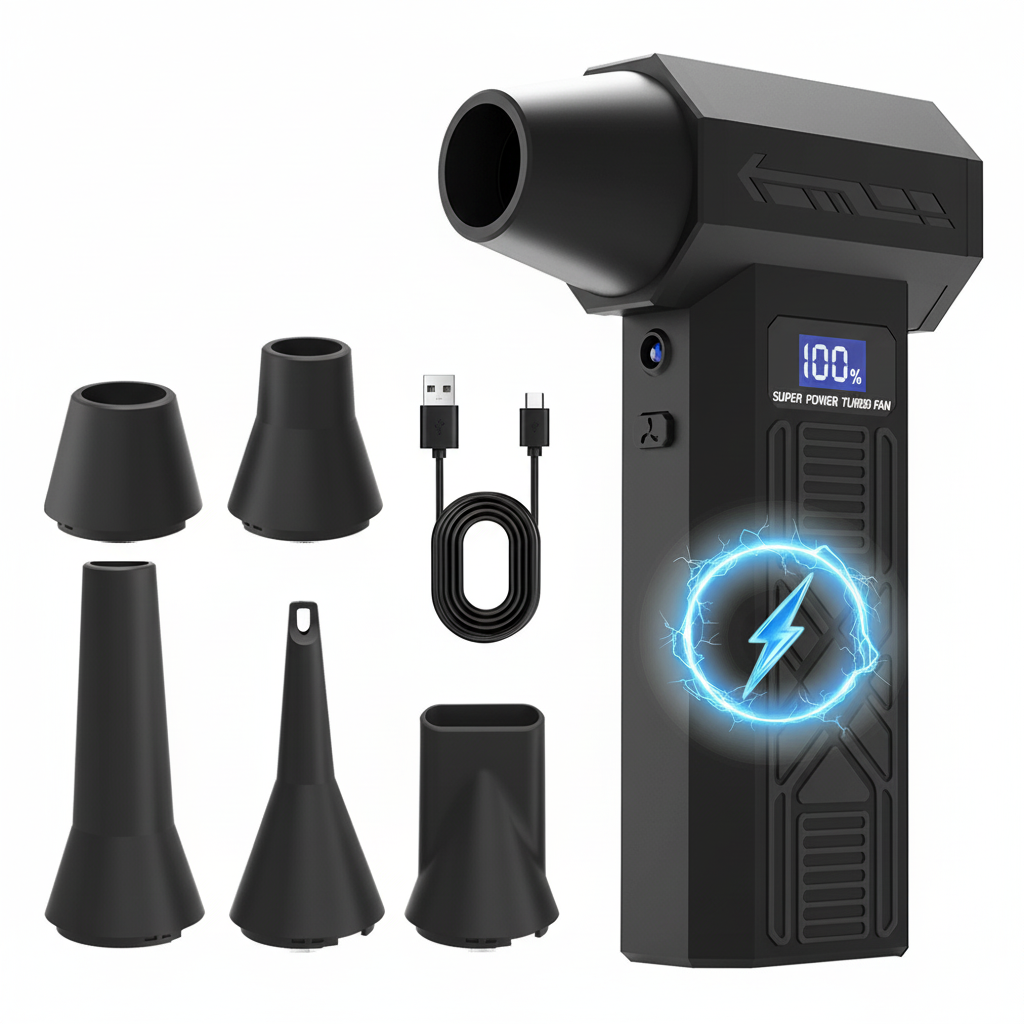 P80 ventilateur 990000 tr/min Turbo ventilateur Jet 4 vitesses vitesse réglable électrique plumeau d'air type-c charge puissant souffleur d'air outil de nettoyage