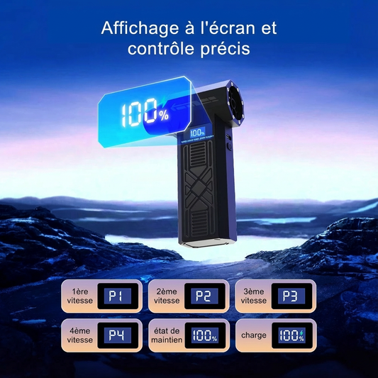 P80 ventilateur 990000 tr/min Turbo ventilateur Jet 4 vitesses vitesse réglable électrique plumeau d'air type-c charge puissant souffleur d'air outil de nettoyage