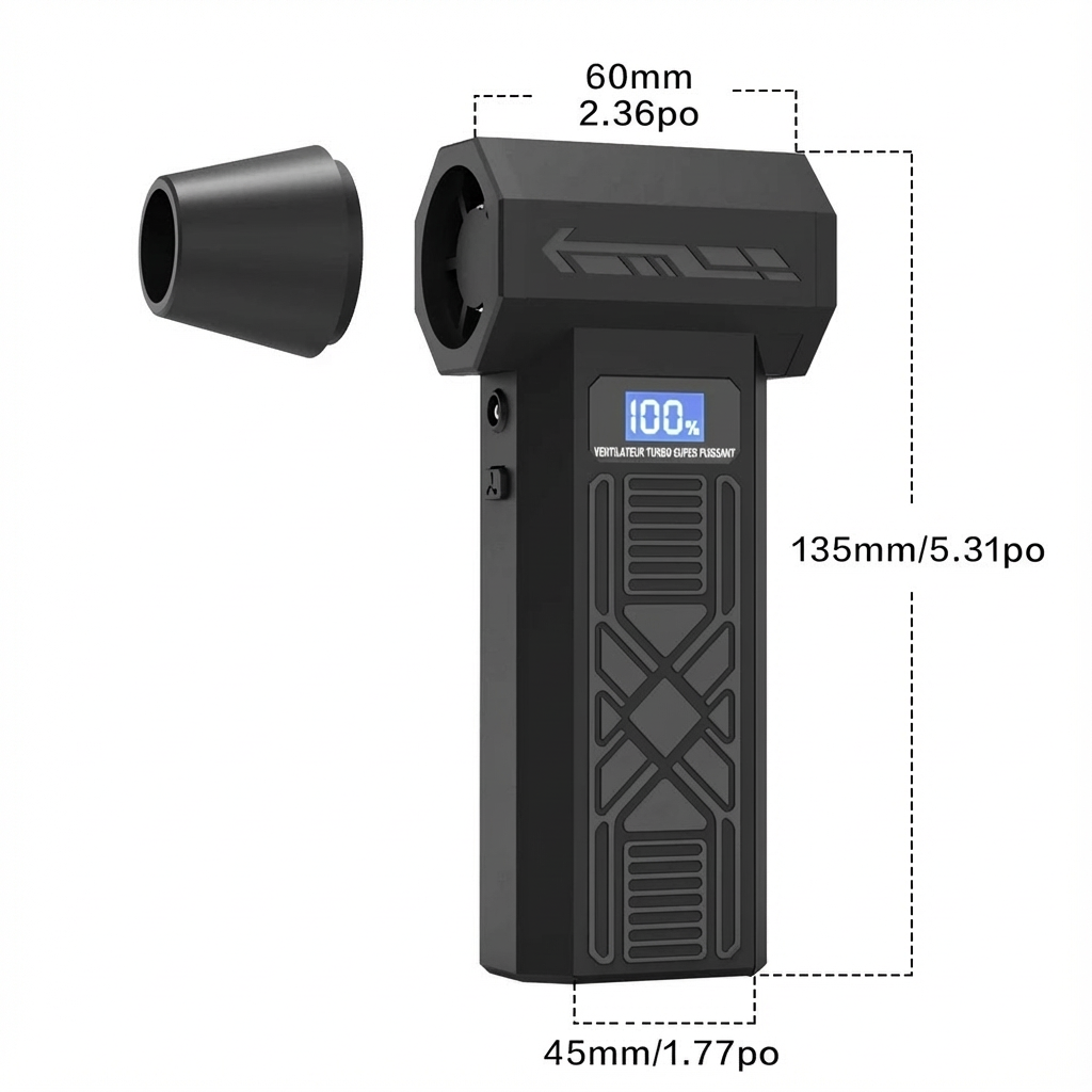 P80 ventilateur 990000 tr/min Turbo ventilateur Jet 4 vitesses vitesse réglable électrique plumeau d'air type-c charge puissant souffleur d'air outil de nettoyage